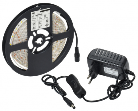 IEK Комплект DIY (2835WW60-4,8-IP65-12В 5м + др. + выкл.)