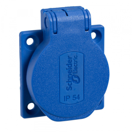 Schneider Electric PratiKa Розетка 10/16A 50х50мм IP54 винты сбоку