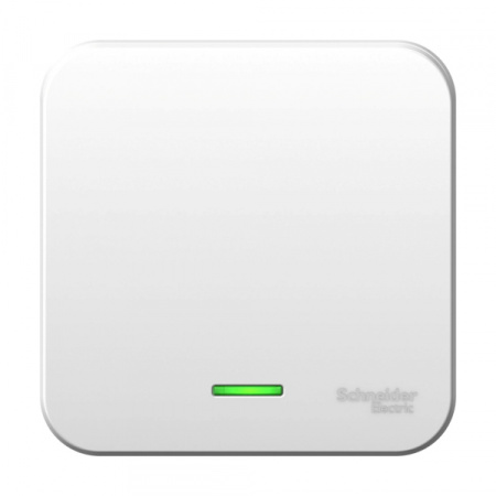 Systeme Electric Blanca наруж Бел Выключатель 1-клавишный с подсветкой 6А, 250B, изолир. пластина