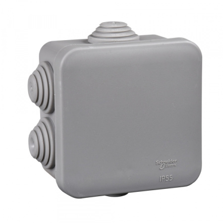Systeme Electric Коробка распределительная открытой установки 70X70X40, IP55, 6 сальников