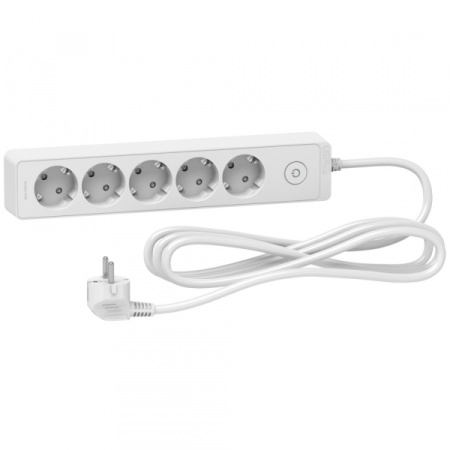 Schneider Electric Unica Extend Бел Удлинитель 5 розеток 2К+З, кабель 3м