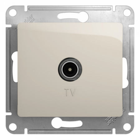 Systeme Electric Glossa Молочный Розетка TV проходная 4DB