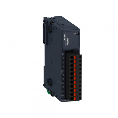 Schneider Electric Аналоговый модуль расширения ТМ3 2 температурных вх. + 1 аналоговый выход, пруж.клеммы