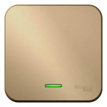 Systeme Electric Blanca наруж Титан Выключатель 1-клавишный с подсветкой 10А, 250B, изолир. пластина