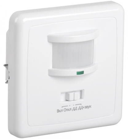 IEK Датчик движения ДД 035 белый, макс. нагрузка 500Вт, угол обзора 140град., дальность 12м, IP20