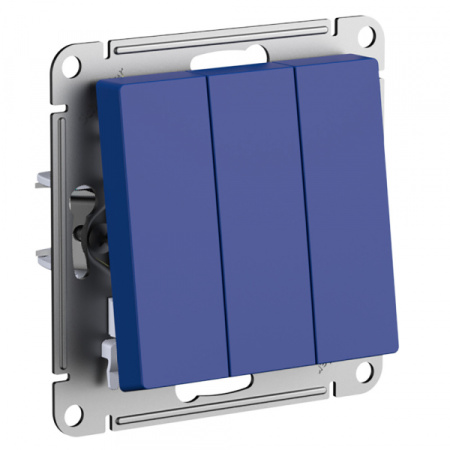Systeme Electric AtlasDesign Аквамарин Выключатель 3-клавишный, сх.1+1+1, 10АХ, механизм