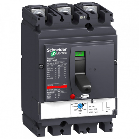 Schneider Electric Compact NSX 100 F Автоматический выключатель MA 100 А 3P3Т