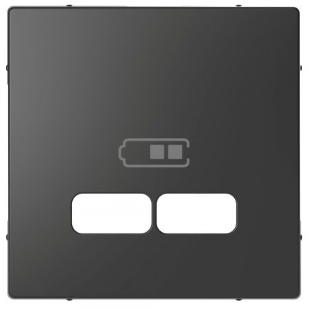 Schneider Electric Merten D-Life Антрацит Накладка центральная для USB механизма 2,1А