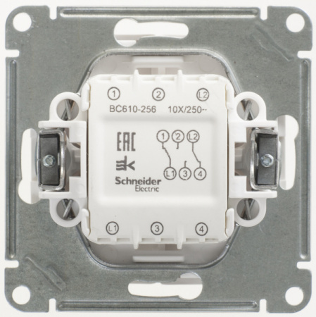 Systeme Electric Wessen 59 Бел Переключатель 2-клавишный 10АХ