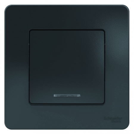 Systeme Electric Blanca внутр Антрацит Выключатель 1-клавишный с подсветкой, 10А, 250B