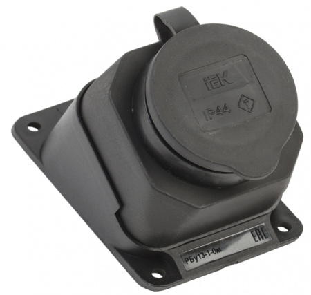 IEK OMEGA РБу13-1-0м Розетка с защитной крышкой угловая настенная IP44