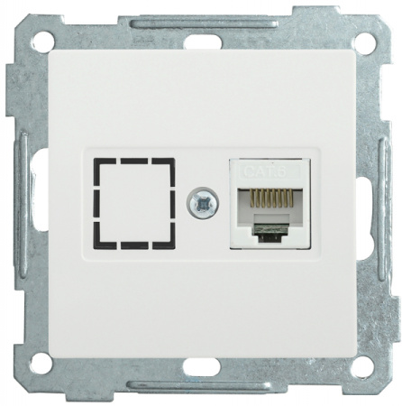 IEK РK11-1-Б Розетка компьютерная RJ45 Cat6 BOLERO белый