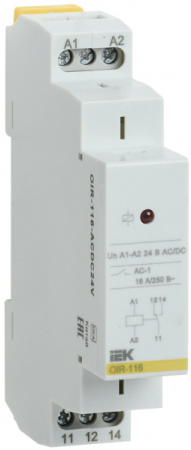 IEK ONI Промежуточное реле OIR 1 контакт (16А) 24 В AC/DC