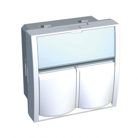 Schneider Electric Altira Лицевая плата 2мод 2xKeystone RAL9010