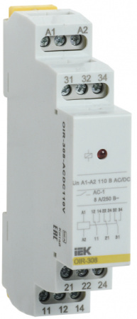 IEK ONI Промежуточное реле OIR 3 контакта (8А) 110В AC/DC