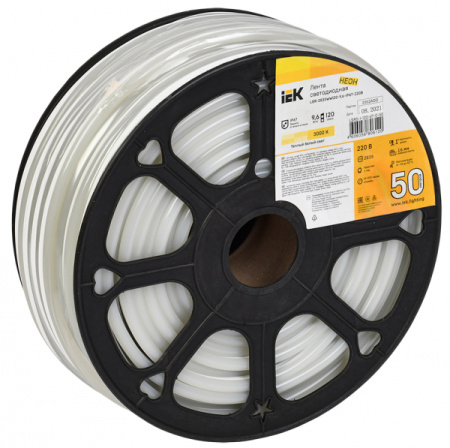 IEK Лента LED "неон" 50м LSR-2835WW120-9,6-IP67-220В