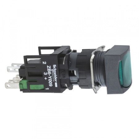 Schneider Electric Кнопка 16мм 12-24В зеленая с подсветкой XB6CF3B1B
