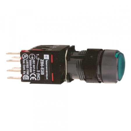 Schneider Electric XB6 Кнопка 16мм 12-24В зеленая с подсветкой с возвратом