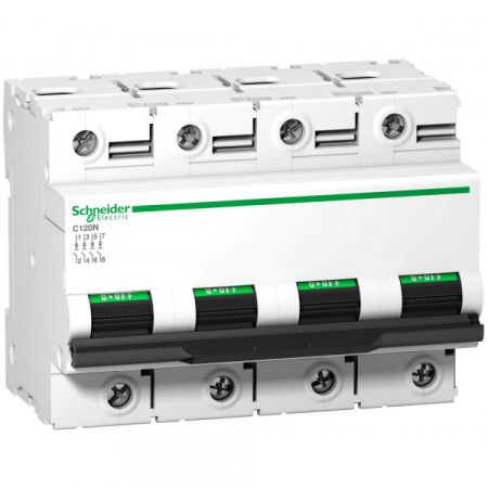 Schneider Electric Acti 9 C120N Автоматический выключатель 4P 63А (B) 10кА