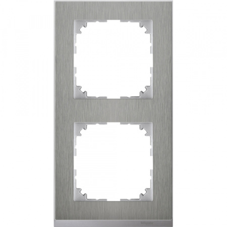 Schneider Electric Merten SM M-Pure Decor Нерж.сталь/Алюминий Рамка 2-ая