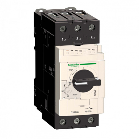 Schneider Electric GV3 Автоматический выключатель с регулир. тепловой защитой (48-65А)
