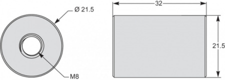 Schneider Electric Powerlogic Цилиндр 12,5мм (METSECT5CYL1)