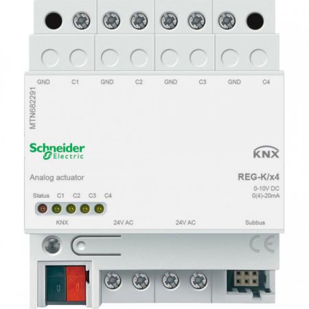Schneider Electric Merten KNX Аналоговый выход 4-канальный DIN-рейка