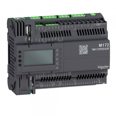 Schneider Electric Контроллер программируемый логистический ПЛК М172, дисплей, 42 I/O, Eth, 2 MB