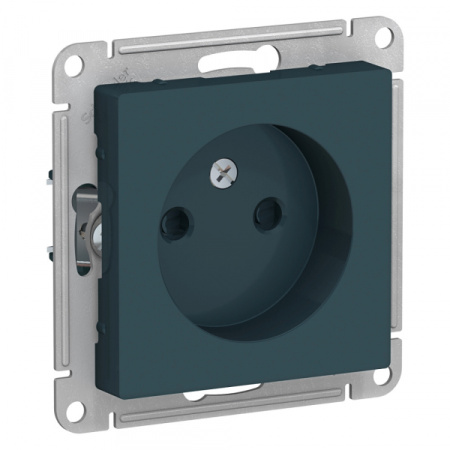Systeme Electric AtlasDesign Изумруд Розетка б/з со шторками, 16А, механизм