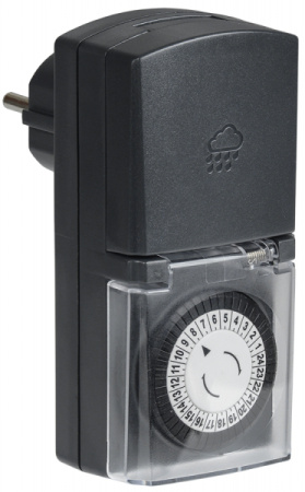 IEK РТМ-4 Розетка-таймер механический 30мин 24ч 48on/off 16А IP44