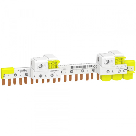 Schneider Electric Шинка греб. 1Р+N (NL1…(шаг 9мм)) для iDPN iCV40 iDIFK 63А 12 мод с ввод. клеммой
