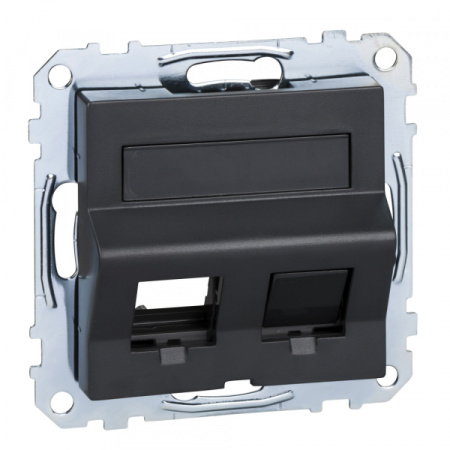 Schneider Electric Merten SM Антрацит Наклонная плата для Keystone RJ45
