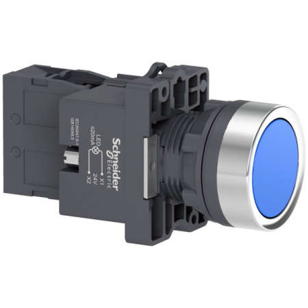 Schneider Electric Кнопка с подсветкой LED, 24В,синяя,1НO