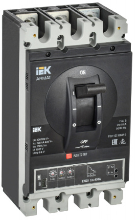 IEK ARMAT Автоматический выключатель в литом корпусе 3P H 100кА 400А эл. станд.