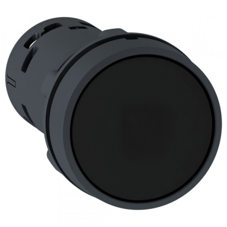 Schneider Electric XB7 Кнопка 22мм черная с возвратом 1НО