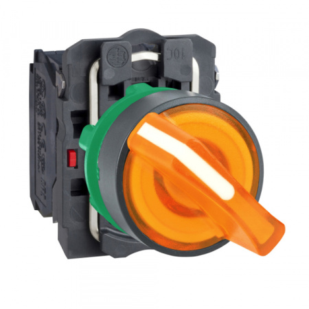 Schneider Electric XB5 Переключатель с фиксацией желтый с подсветкой 24В