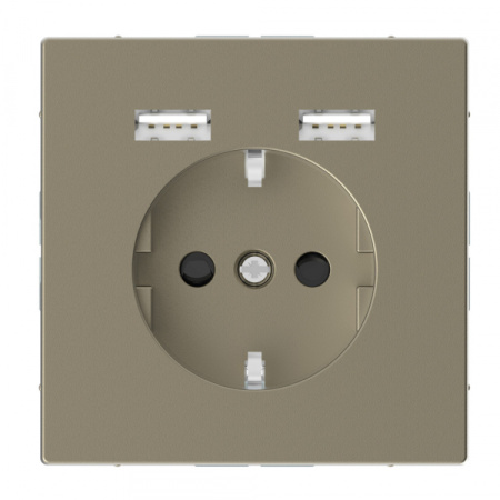 Schneider Electric Merten D-Life Сахара Розетка Schuko с 2 USB c зарядным устройством 2,4 A