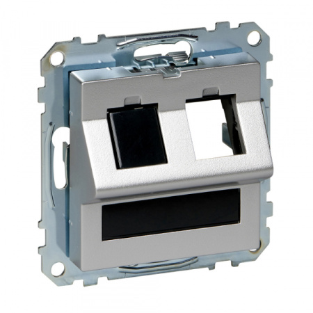 Schneider Electric Merten SM Алюминий Наклонная плата для Keystone RJ45