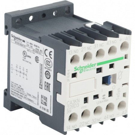 Schneider Electric Auxiliary contactors Промежуточное реле 2НО+2НЗ, цепь управления 24В DC, винтовой зажим