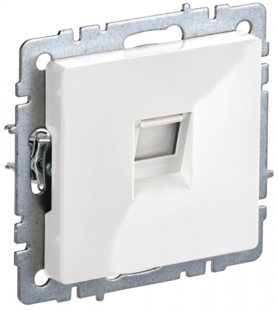 IEK BRITE BASE Белый Розетка комп RJ45 кат.5E РК10-БрБ