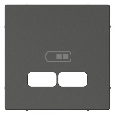 Schneider Electric Merten SM Антрацит Накладка центральная для USB механизма 2,1А