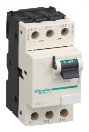 Schneider Electric GV2 Автоматический выключатель с магнитным расцепителем 0,63A, кнопочное управление