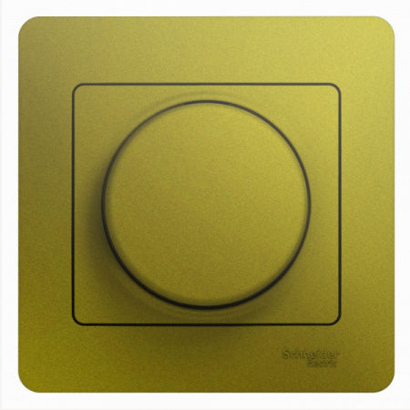 Systeme Electric Glossa Фисташковый Светорегулятор (диммер) поворотный, 300Вт (в сборе)