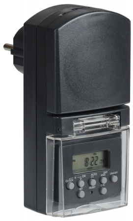 IEK РТЭ-3 Розетка-таймер электронный 1мин 7дн 140on/off 16А IP44