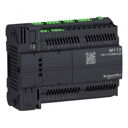 Schneider Electric M172 Оптим., без диспл, 42 I/Os, 2 RS485 изол