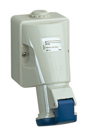 Schneider Electric PratiKa Розетка настенная, винтовой зажим, 32А, 2P+E, IP44, 220В