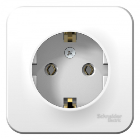 Systeme Electric Blanca наруж Бел Розетка с/з без шторок 16А, 250В, изолир. пластина