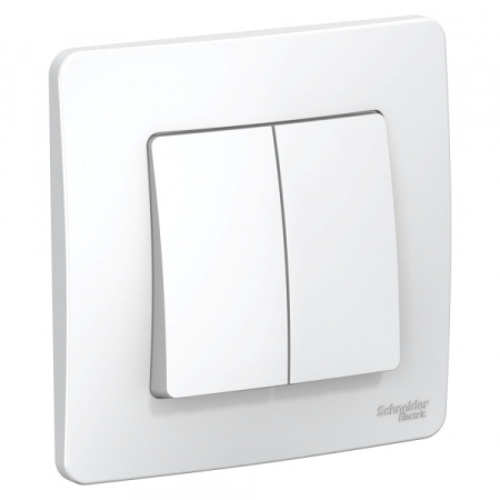 Systeme Electric Blanca внутр Бел Выключатель 2-клавишный, 10А, 250B