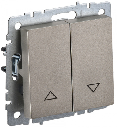 IEK BRITE BASE Шампань Выключатель жалюзи 10А ВС10-1-5-БрШ