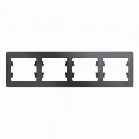 Systeme Electric Glossa Графит Рамка 4-ая, горизонтальная